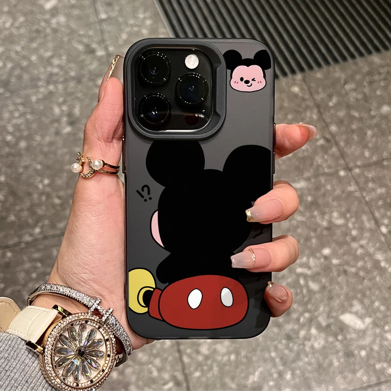 奥菲顿惊讶米奇背影适用iPhone15/14promax手机壳11苹果13/12软套