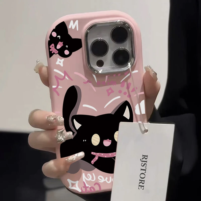 SMBLCE可爱惊吓猫适用iPhone15/14promax手机壳苹果13/12/11软套