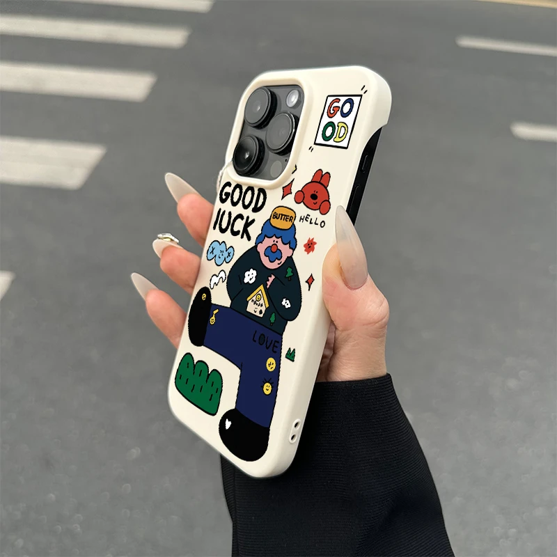 奥菲顿潮流大叔适用iPhone15promax半包手机壳11苹果14/13/12磨砂