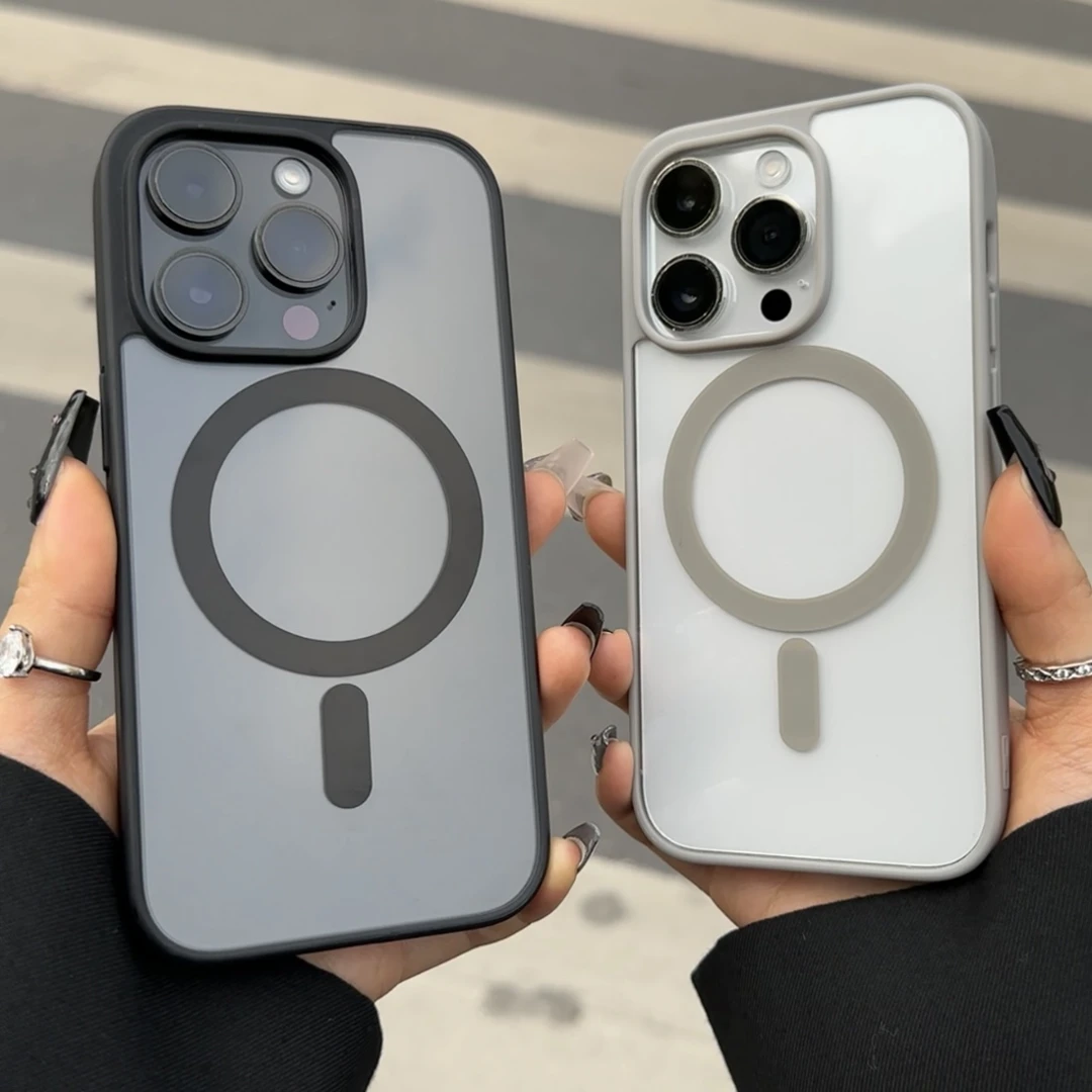 奥菲顿高级肤感透明磁吸iPhone17/16/15/14promax手机壳苹果13/12