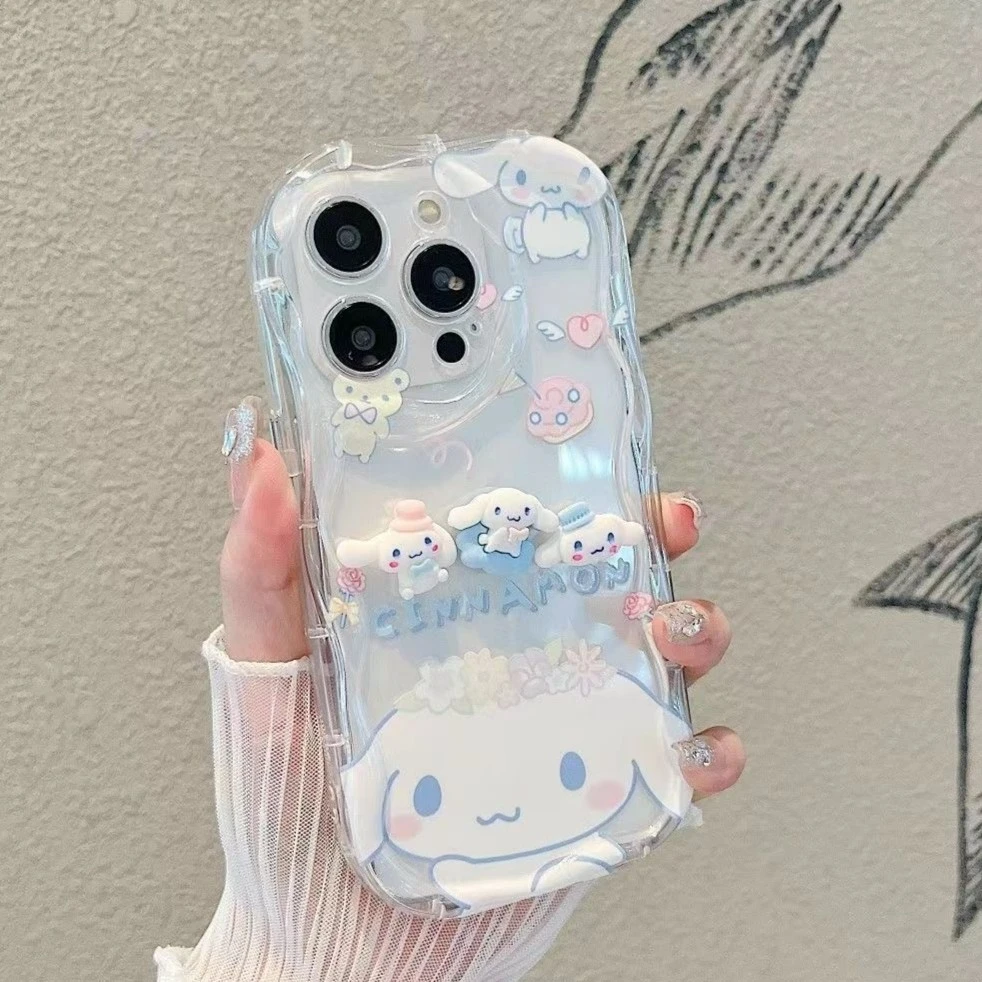 卡通立体玉桂狗苹果14pro手机壳iPhone13promax透明12女11软套xr