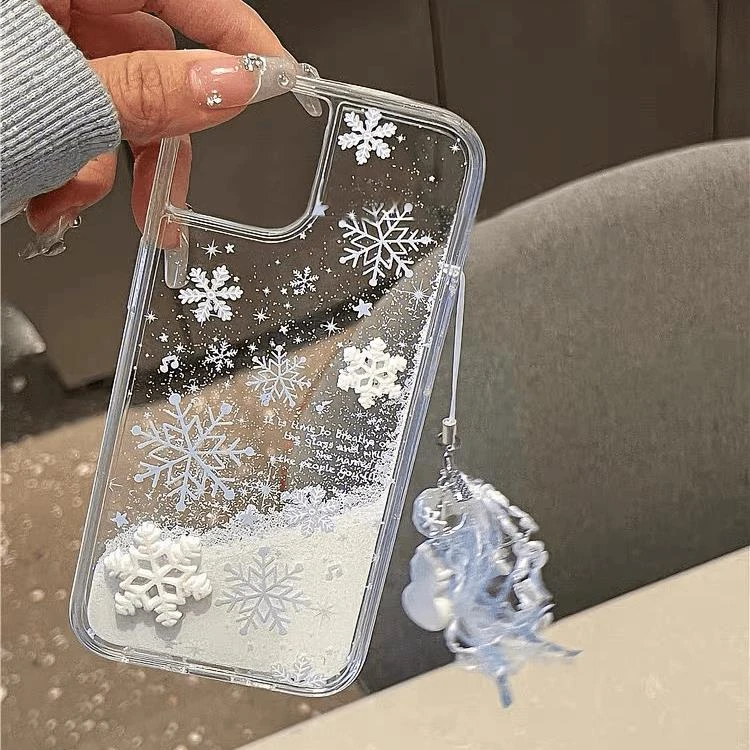 SMBLCE流沙雪花适用iphone16/15手机壳苹果14华为vivo小米oppo套
