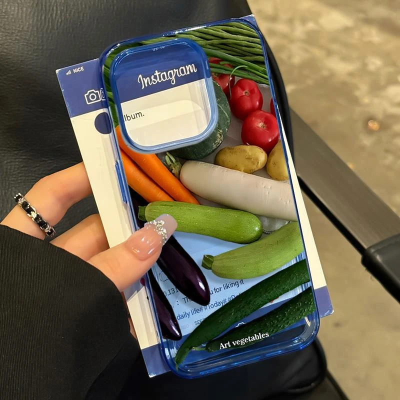 奥菲顿插画营养蔬菜适用iPhone16/15pro透蓝14手机软壳13苹果12套