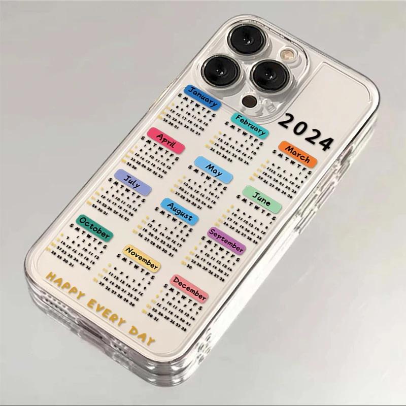 SMBLCE新年2024日历适用iphone15苹果14手机壳13华为vivo小米oppo