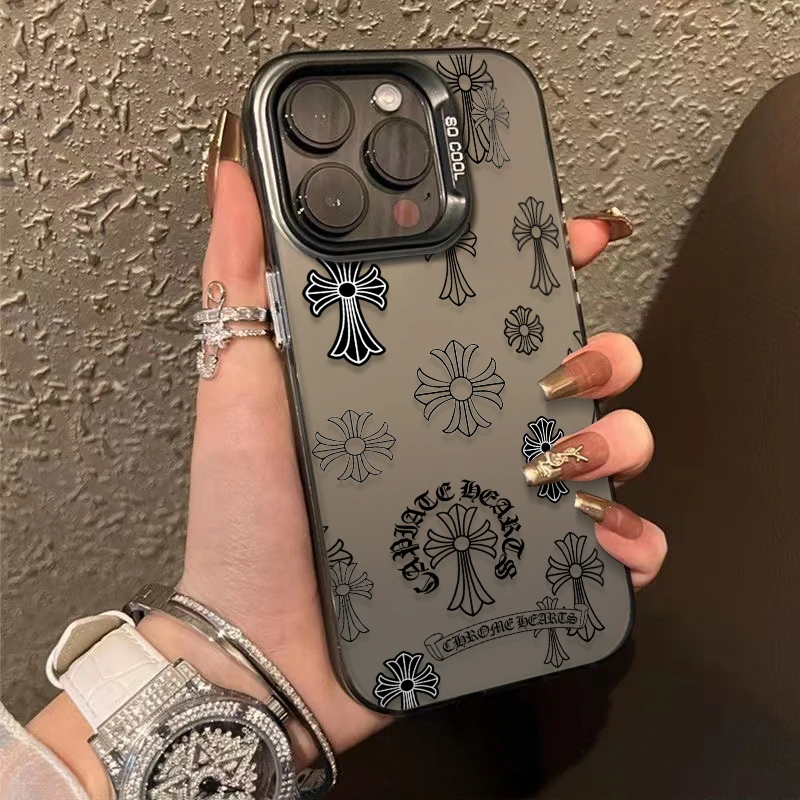 高级多个十字架适用iPhone15/14promax手机壳苹果13/12/11套xr潮