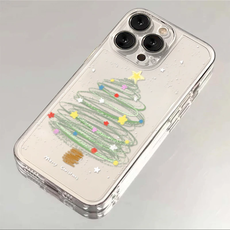 趣味圣诞树适用iphone15/13/14苹果手机壳华为vivo小米oppo软套