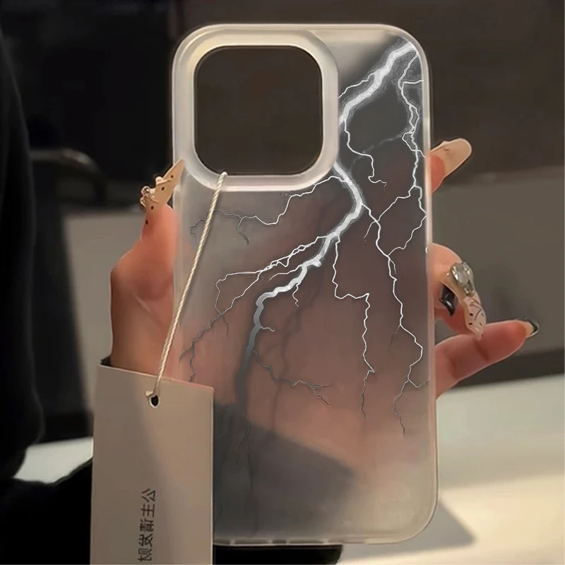 JIANGZI简约小众闪电适用iPhone15/14promax手机软壳11苹果13/12P