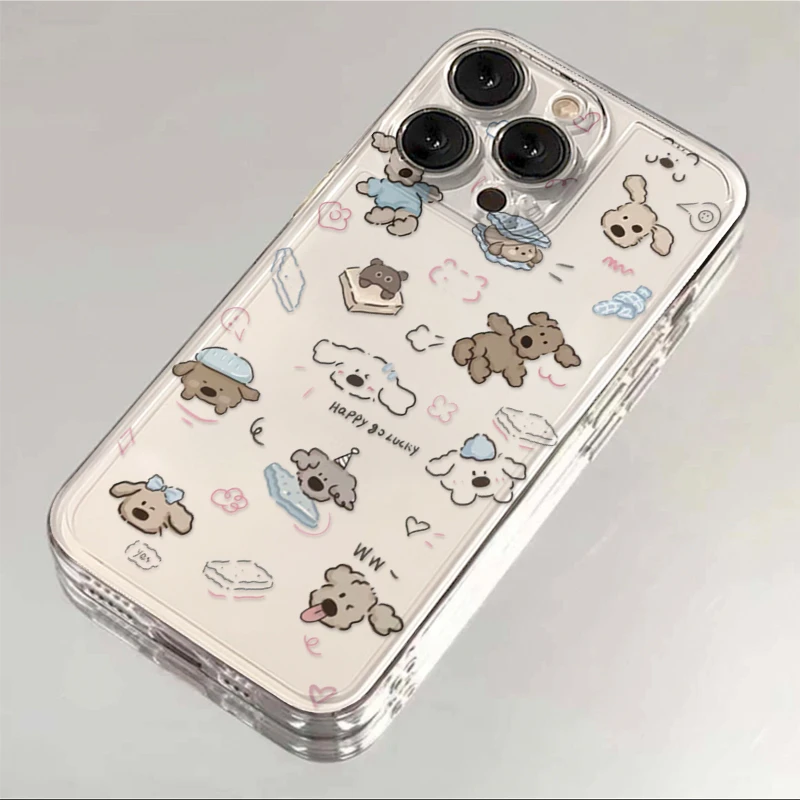 SMBLCE卡通玩耍小狗适用iphone15/13苹果14手机壳华为viv小米oppo