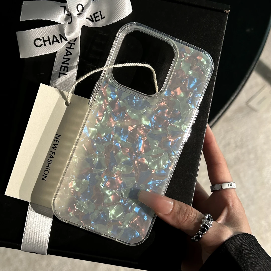 ins高级夏日贝壳纹适用iPhone15/14promax手机壳苹果13/12/11女款
