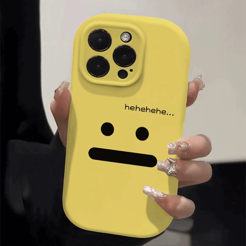 无语表情适用iPhone15/14promax精孔磨砂手机壳苹果13/12软11套XR