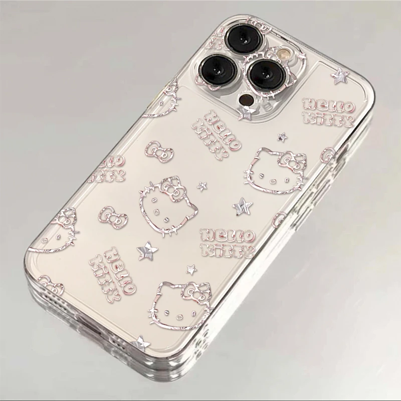高级银线条星星KT适用iphone15/13苹果14手机壳华为viv小米oppo套