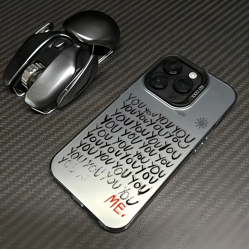 高级英文YOU适用iPhone15/14promax手机壳苹果13/12/11套xr潮