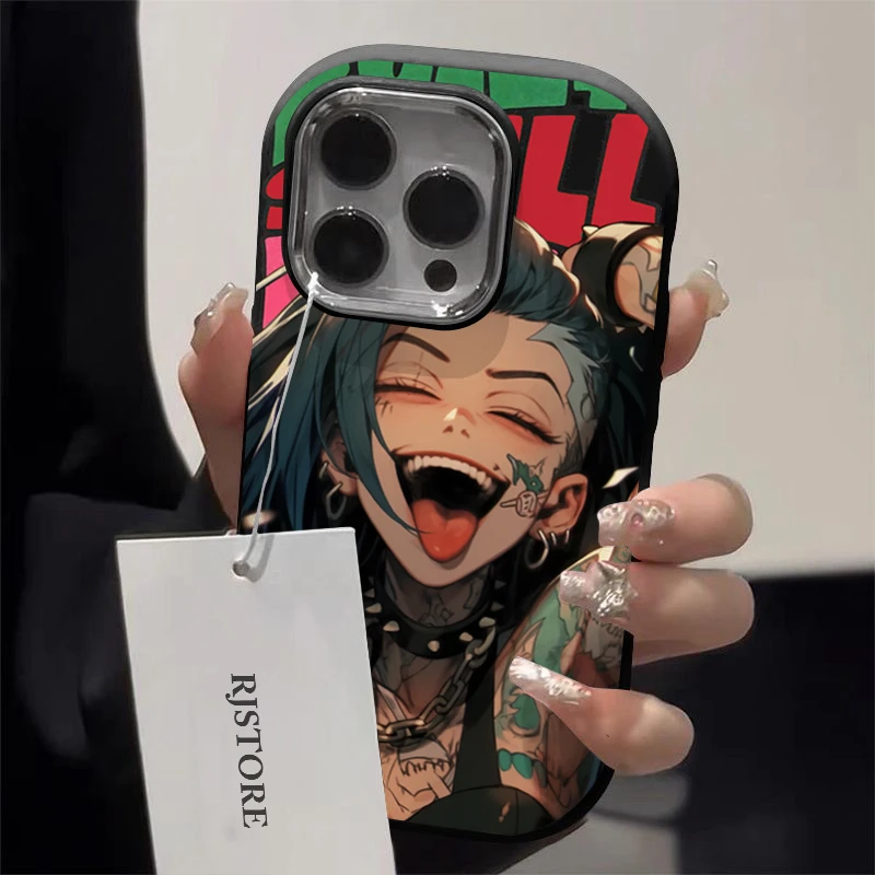 DINGLIN暴走金克丝适用iPhone15/14promax手机壳11苹果13/12软套