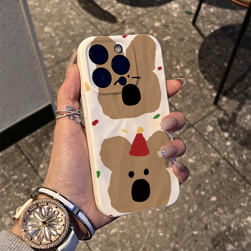 仙朵可爱涂鸦考拉适用iPhone15/14promax手机壳11苹果13/12软套