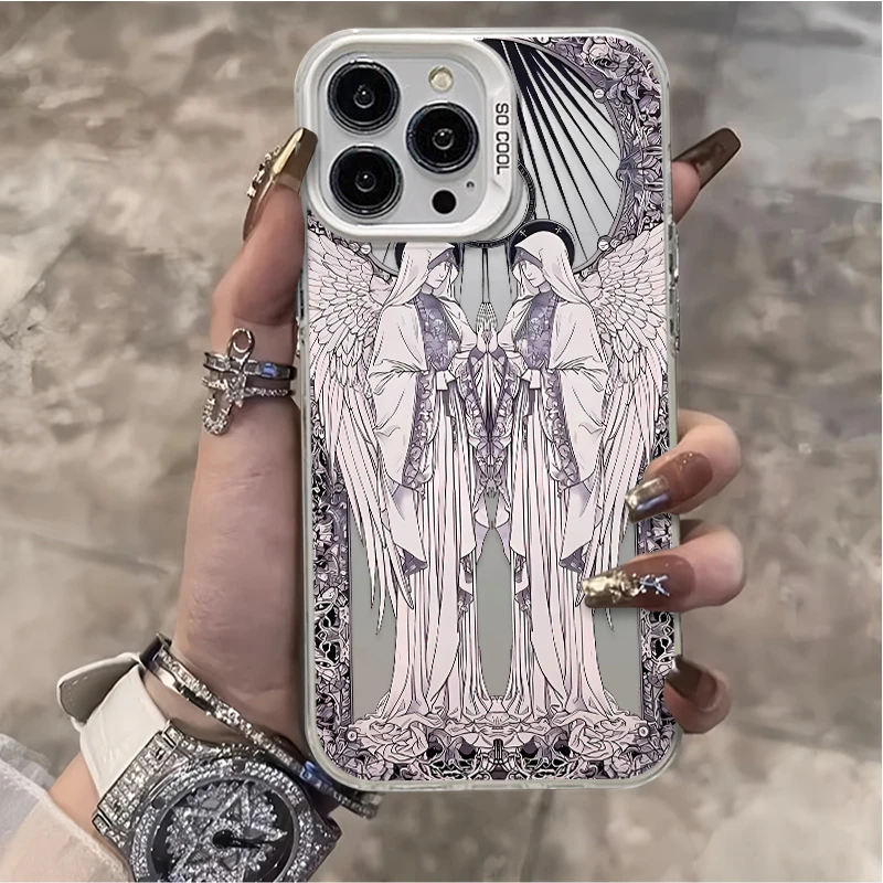仙朵高级复古天使iphone15/13苹果14/12手机壳华为vivo小米oppo