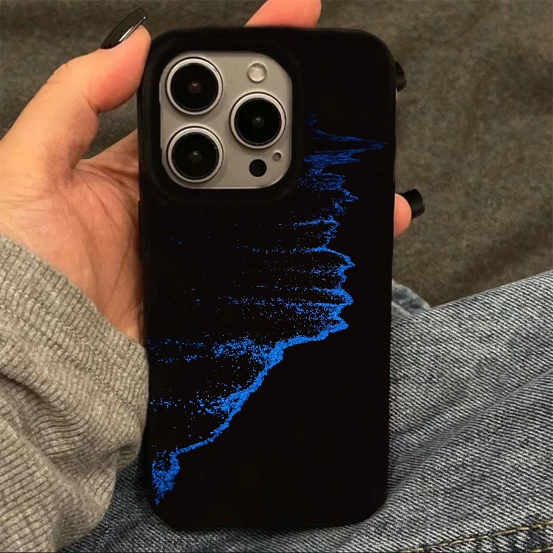 奥菲顿蓝眼泪海浪适用iPhone16果冻15手机壳华为vivo小米14oppo套