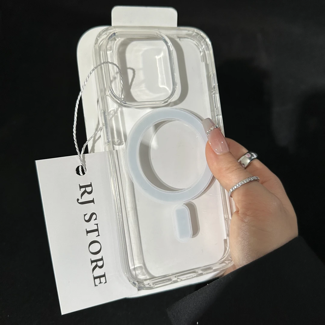 DINGLIN适用苹果17/16磁吸手机壳iPhone15promax简约1413透明防摔