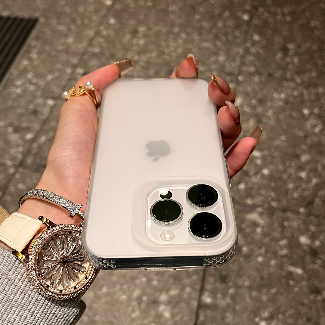 简约透色肤感磨砂适用iPhone15/14promax手机壳苹果13/12/11套xr