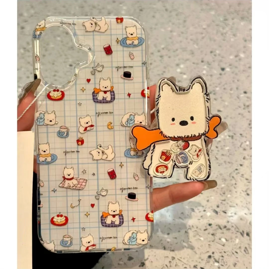 SMBLCE摇摇乐西高地支架适用iphone16手机壳15小米vivo华为oppo套