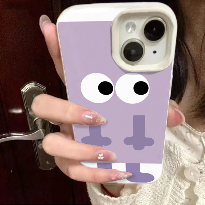 奥菲顿紫色搞怪人适用iPhone15/14promax手机壳11苹果13/12防摔xr