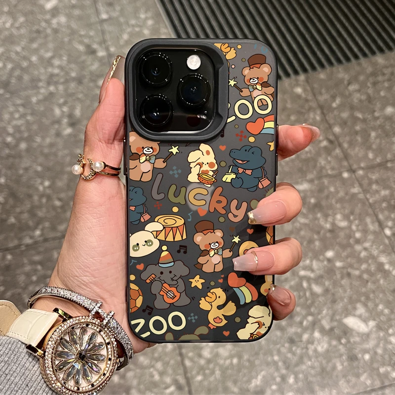 奥菲顿可爱动物乐队适用iPhone15/14promax手机壳11苹果13/12套xr
