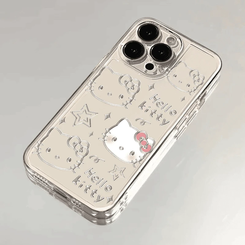奥菲顿银线条星星kt适用iphone15/14/13手机壳华为vivo小米oppo套