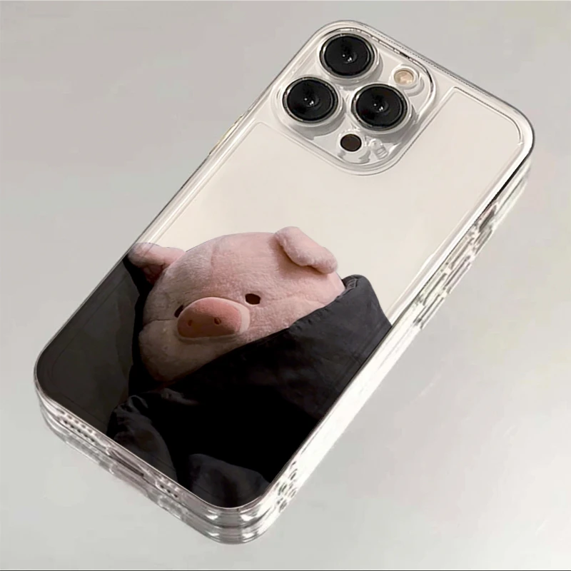 ins趣味睡觉小猪iphone15/13苹果14手机壳华为vivo小米oppo软12套