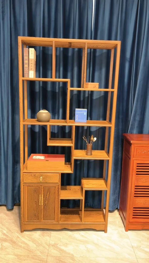 【闪购商品】红酸枝木类成套家具左边博古架