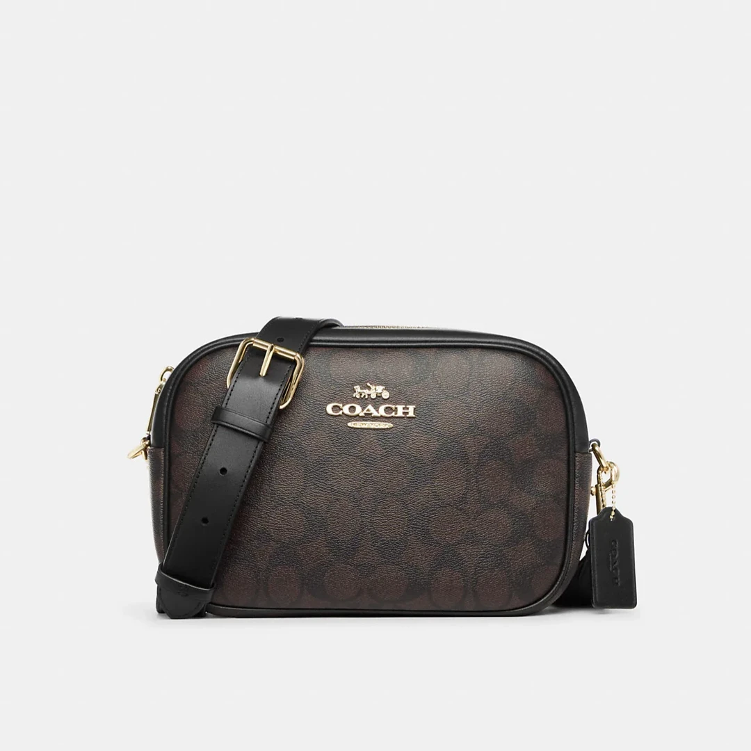 COACH/蔻驰大号老花深棕logo Jamie相机包  CA547IMAA8