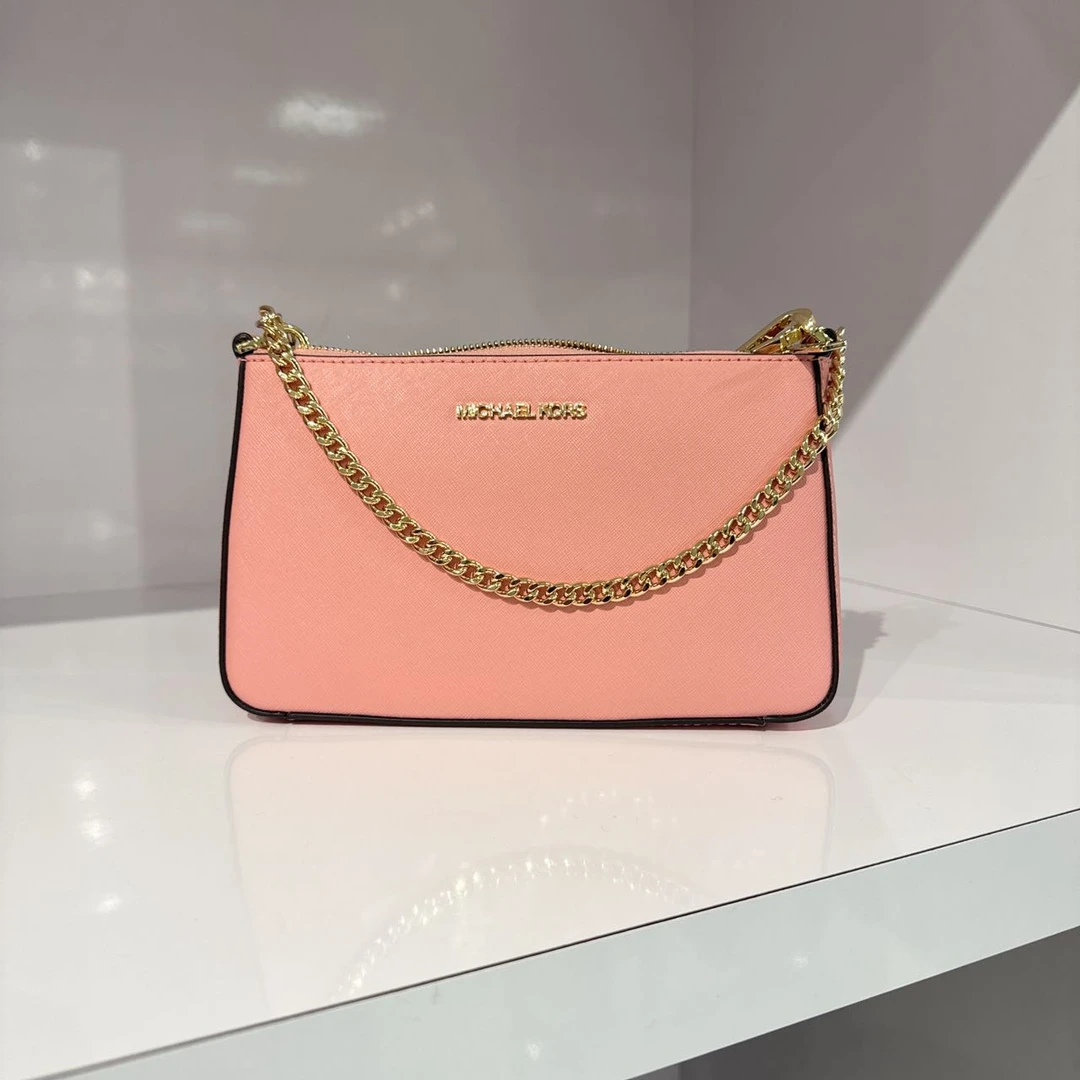 MICHAEL KORS/迈克高仕玫瑰粉链条麻将包单肩包斜挎包