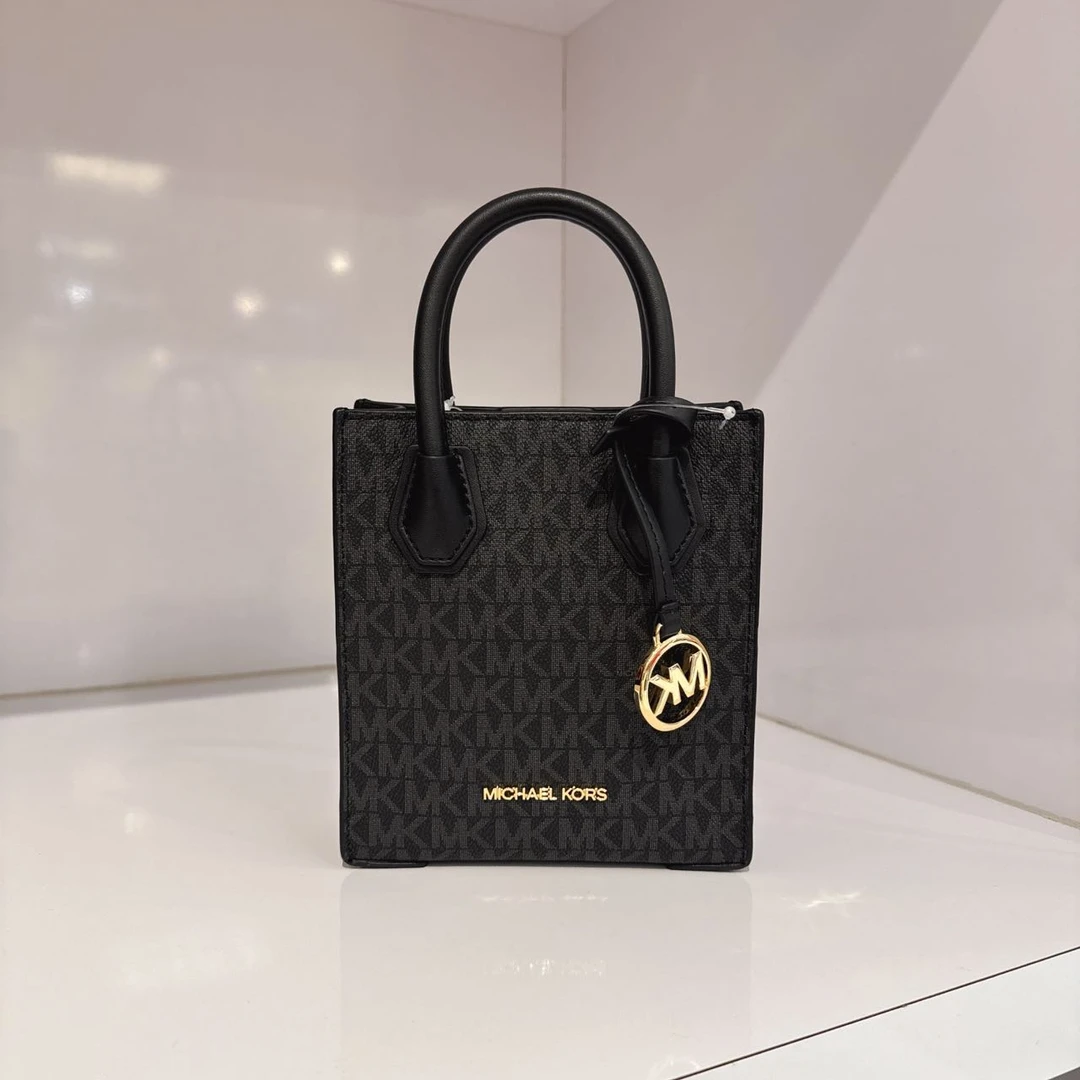 MICHAEL KORS/迈克高仕黑logo迷你Mercer风琴包琴谱包 15x17x6