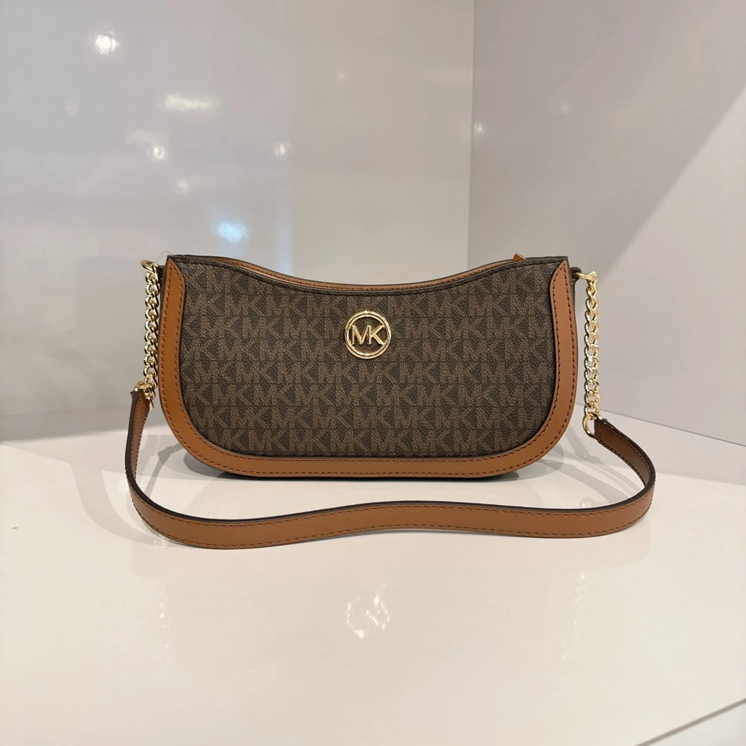 MICHAEL KORS/迈克高仕棕logo Leida腋下包单肩包手提包FC