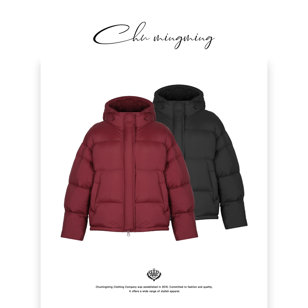 【CHU/2024SSNEW】原创设计《云朵》连帽素色羽绒服WHC74