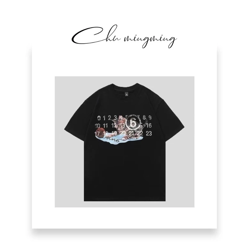 【CHU/2024SSNEW】原创设计《数字猫咪》日历T恤00104