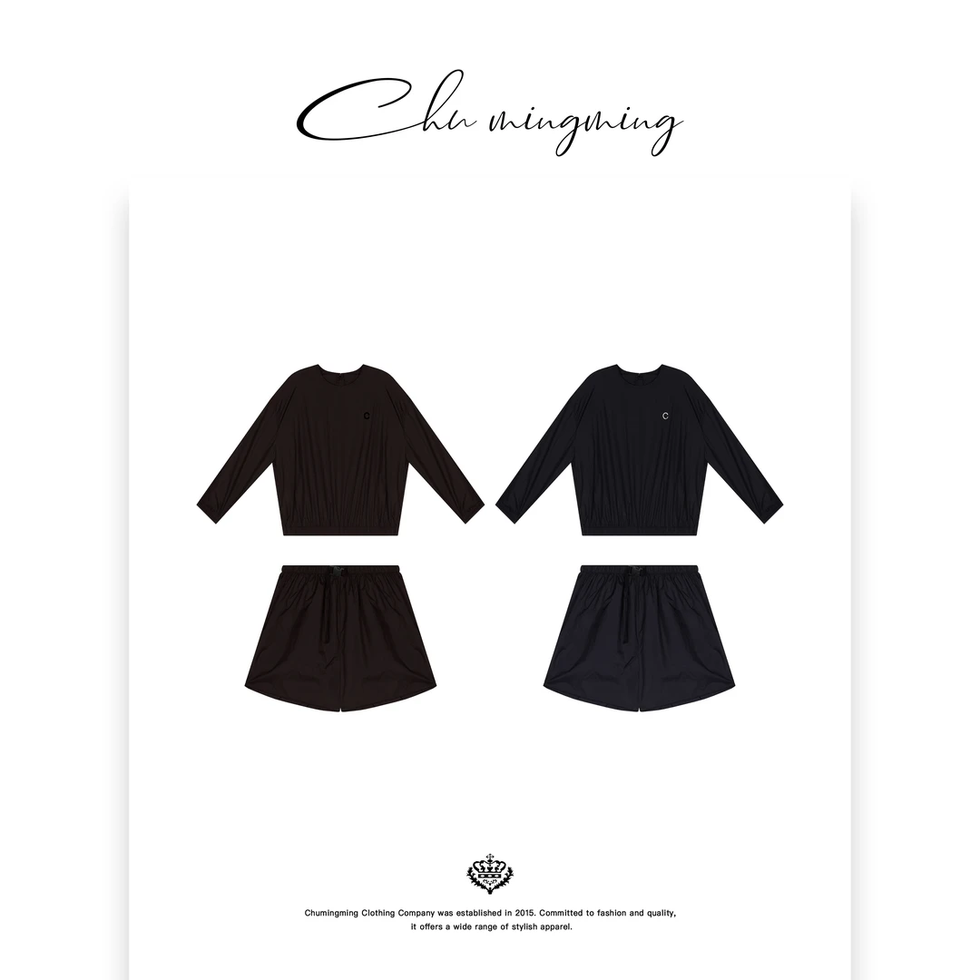 【CHU/2024SSNEW】原创设计《流星》时尚运动简约C字户外套装YQ10