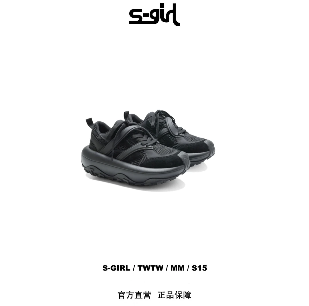 SGIRL TWTW【J026-10】厚底休闲运动鞋女2025新款网面透气轮胎鞋