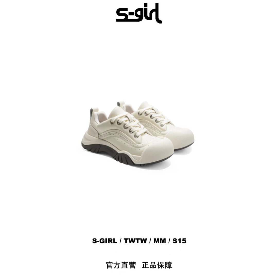 SGIRL TWTW【c515-1】厚底丑萌憨憨大头鞋女百搭圆头休闲板鞋