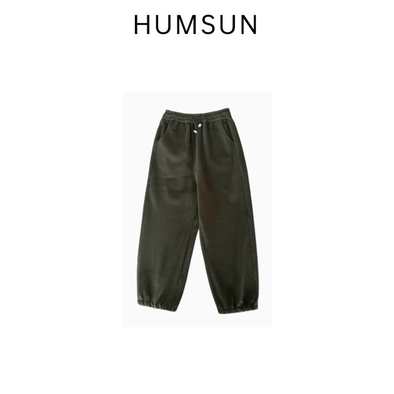 HUMSUN/禾木笙  冬日必备|防风保暖摇粒绒束脚休闲裤  23A1132