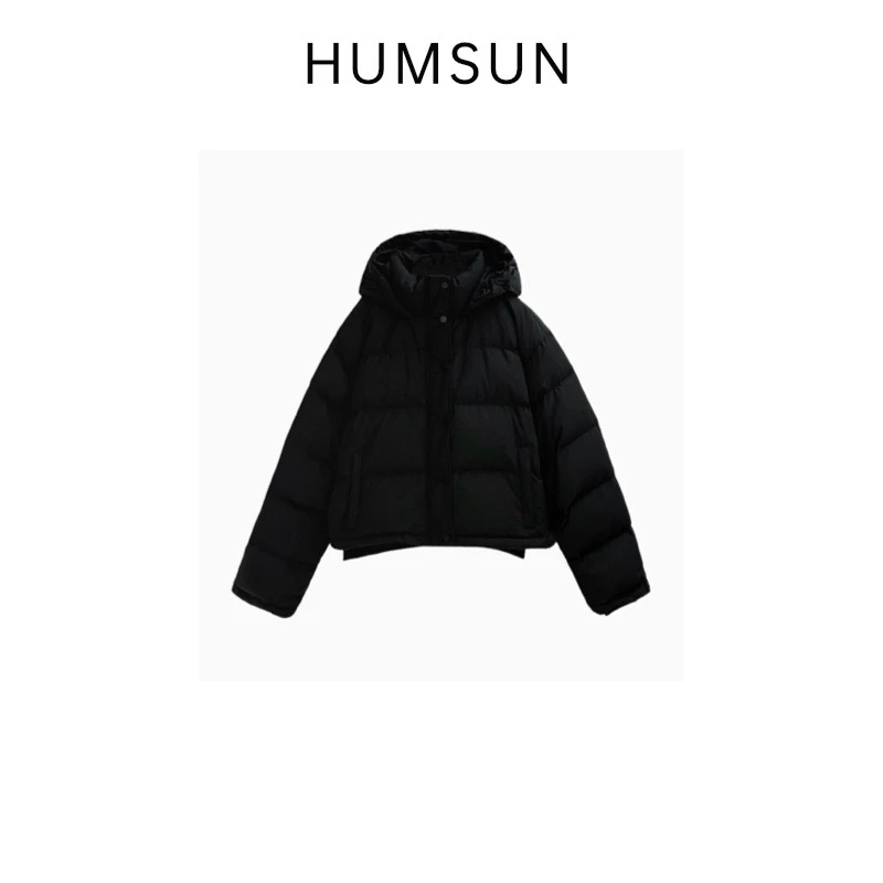 HUMSUN/禾木笙  秋冬私服简约短款连帽羽绒服   23A1069