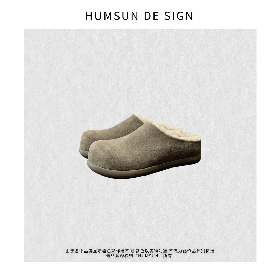 HUMSUN/禾木笙「时髦小土豆」匠心高品大圆头保暖包头勃肯鞋 24E422