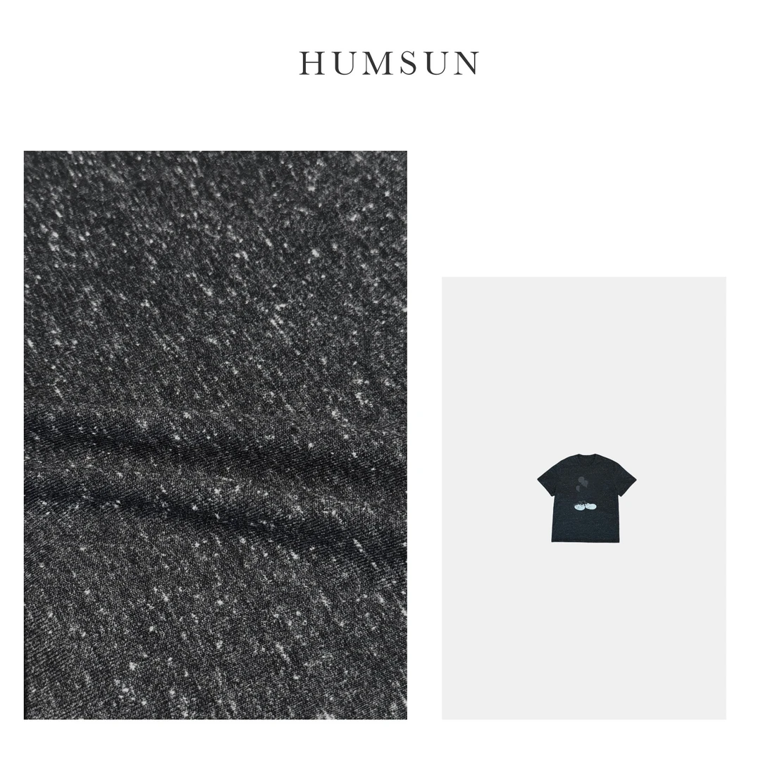 HUMSUN/禾木笙  复古印花扎染卡通减龄百搭短袖T恤   24A357