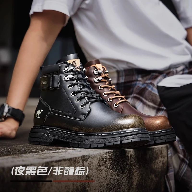 【六点半专属】骆驼马丁靴男夏新款男女高帮工装靴G14W076601