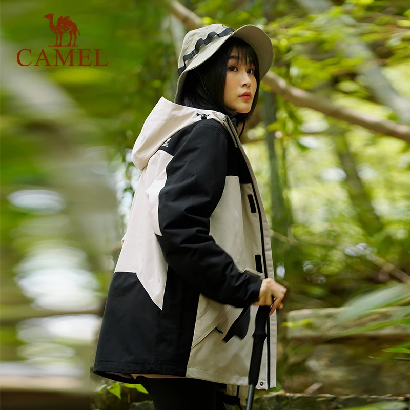 【品牌专属】骆驼户外人生冲锋衣2023秋冬男女款三合一抓绒拼接