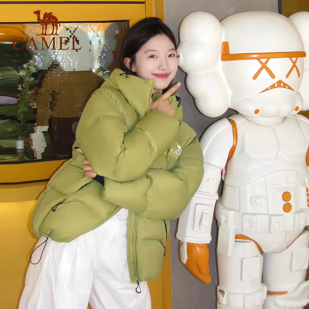 【溜妈专属】骆驼冬季新款百搭保暖加厚菱格羽绒服734CA6B619