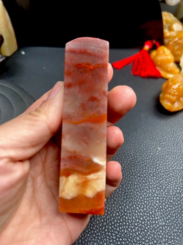 老挝石红色 题材 素章