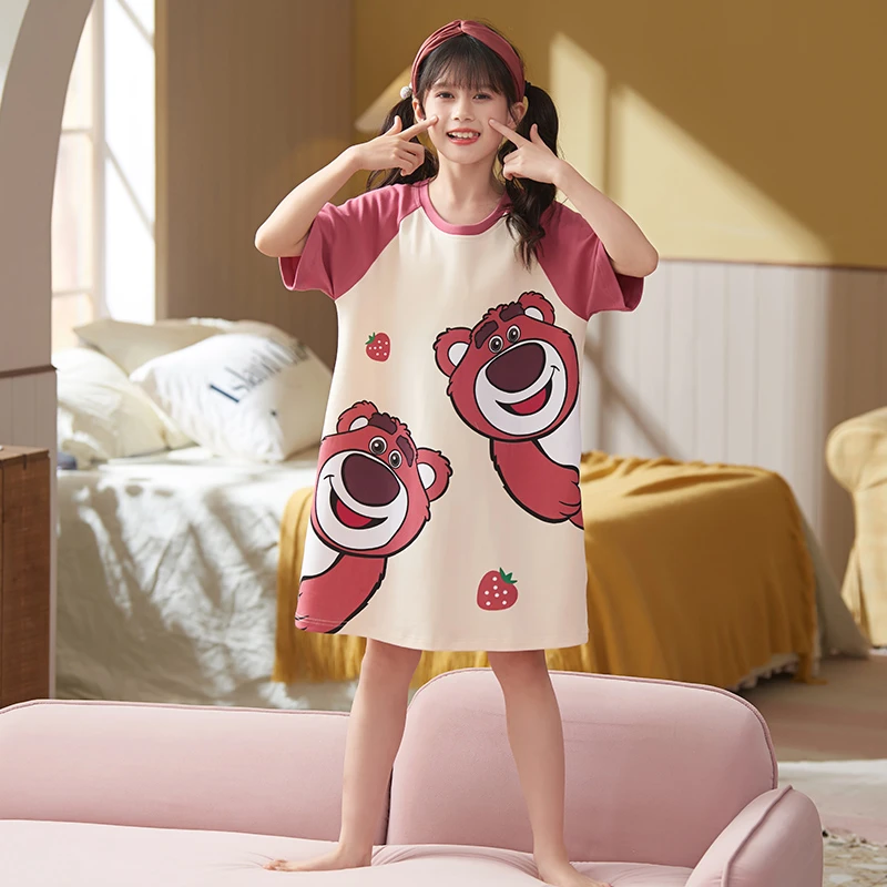 夏季儿童睡衣女童短袖薄款套装8-15岁中大童小女孩夏天洋气家居服