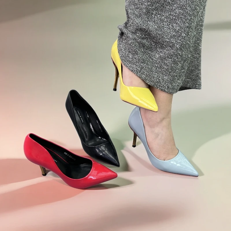 605-3夏季新款欧美风浅口尖头单鞋女职业气质性感细跟高跟鞋时尚