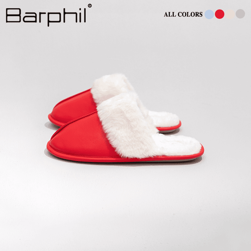 BARPHIL棉拖鞋女2024冬季新款防滑静音包头室内家居毛毛拖鞋百搭