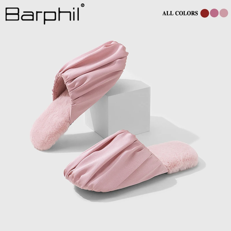 Barphil室内家居棉拖女2025年新款时尚加绒包头棉拖防滑秋冬静音