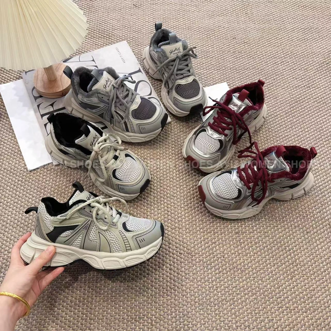 【AYU】显瘦显脚小老爹鞋 有单里有加绒 时尚百搭潮流韩版老爹鞋